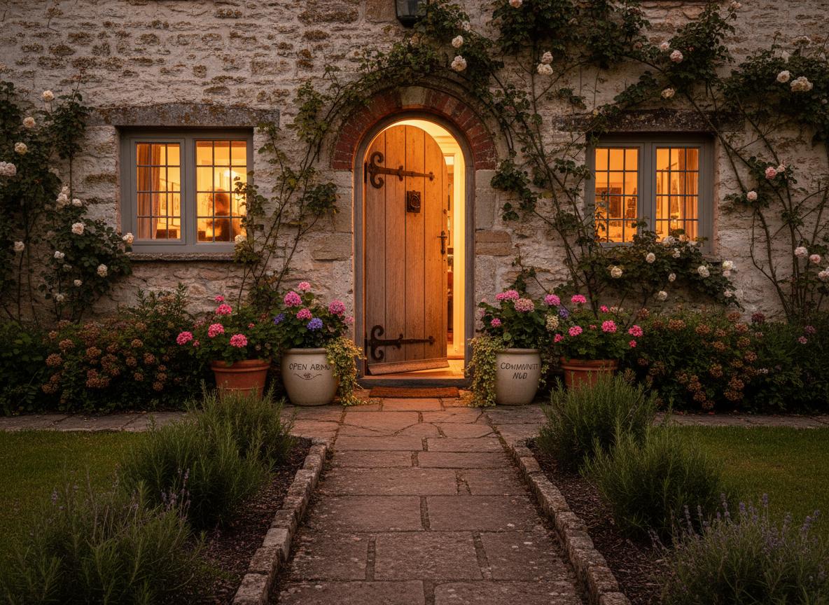 Welcoming cottage entrance